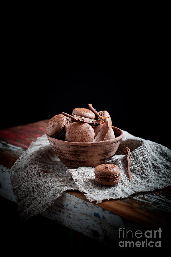 Chocolate macaroons Photograph by Kati Finell