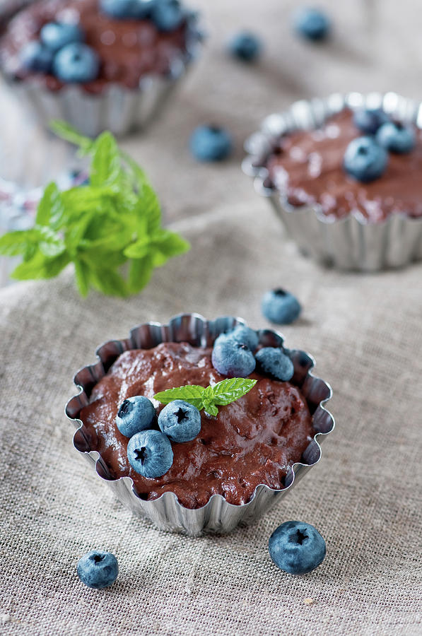 Chocolate Mousse With Berry Photograph by Oxana Denezhkina
