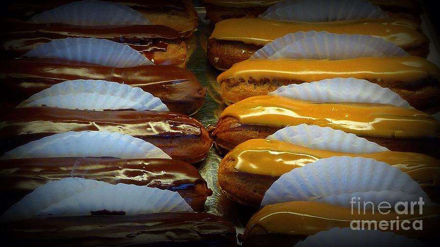 Chocolate Or Maple Eclairs Photograph by Susan Garren