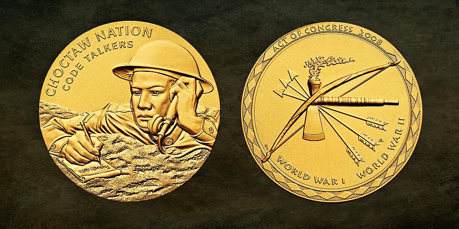Choctaw Nation Tribe Code Talkers Bronze Medal Art Photograph by Movie Poster Prints