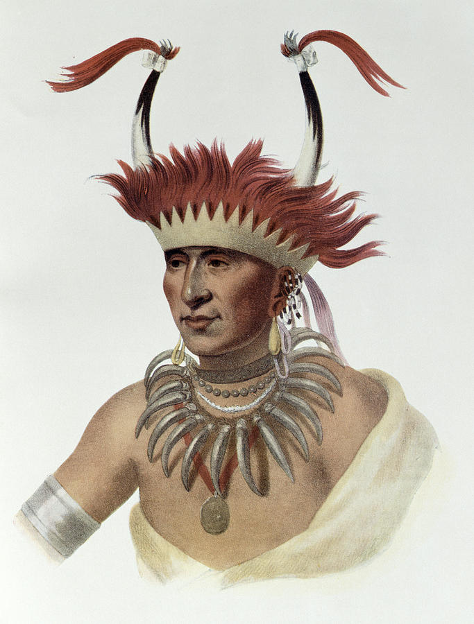 Chon-mon-i-case Or Lietan, An Oto Half-chief, 1821, Illustration From The Indian Tribes Of North Photograph by Charles Bird King