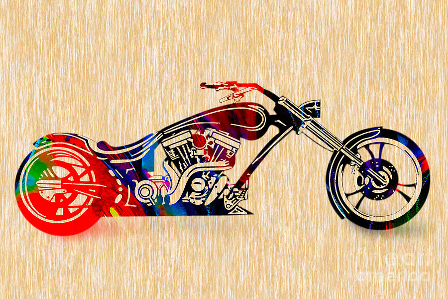 Motorcycle Mixed Media - Chopper Art by Marvin Blaine