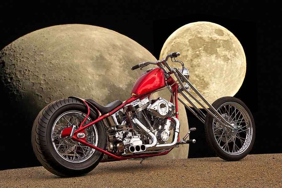 Chopper Two Moons Photograph by Dave Koontz