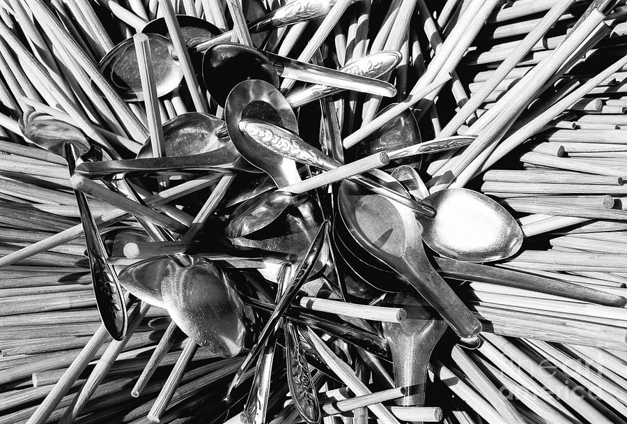 Hong Kong Photograph - Chopsticks and Spoons by Dean Harte