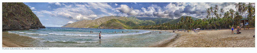 Beach Photograph - Choroni Panorama Playa Grande by Juan Carlos Lopez