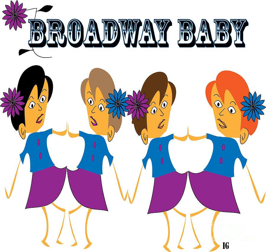 Broadway Digital Art - Chorus Line by Iris Gelbart