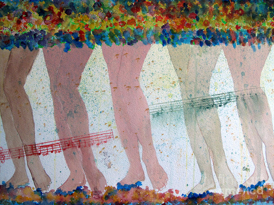 Chorus Line Painting by Sandy McIntire