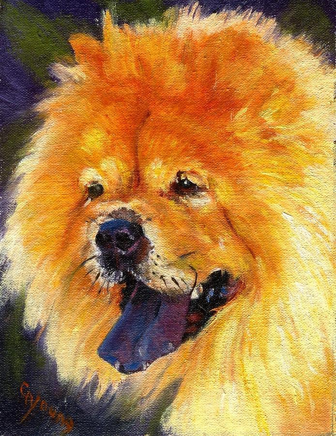 Chow Chow Dog Painting by Olde Time Mercantile | Fine Art America