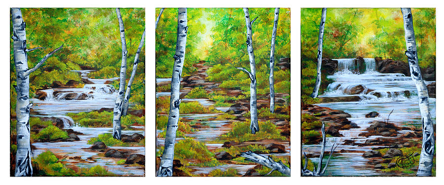 Chris and Willys Falls Painting by Jessica Tookey