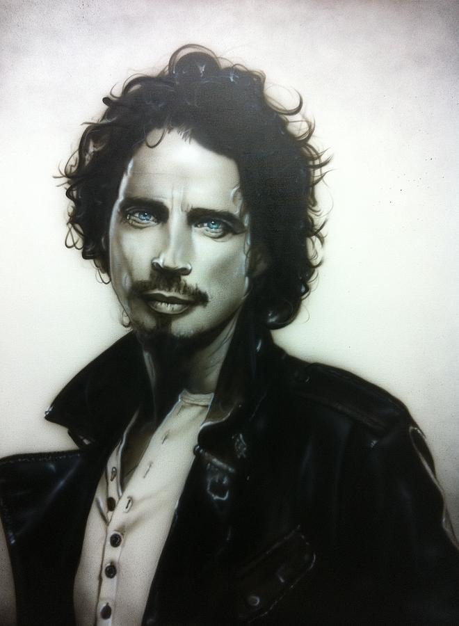 Black And White Painting - Chris Cornell by Christian Chapman Art