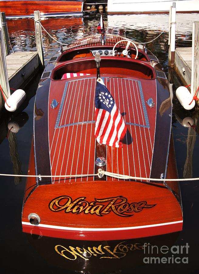 Boat Photograph - Chris Craft Custom Deluxe by Neil Zimmerman