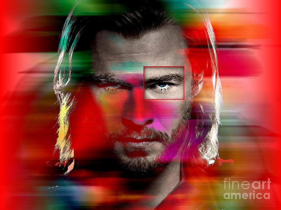 Chris Hemsworth Painting Mixed Media by Marvin Blaine