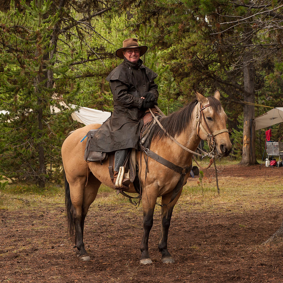 Chris on Horseback Photograph by Brenda Jacobs