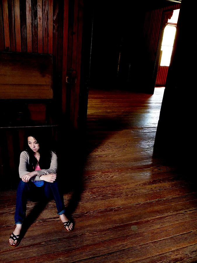 Chrissie in Barn Photograph by Jeff Lowe