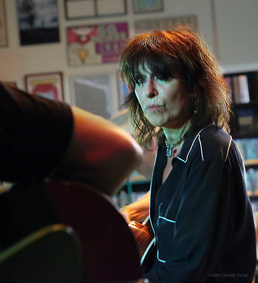 Chrissy Hynde on her Taylor Guitar By Denise Dube Photograph by Denise Dube