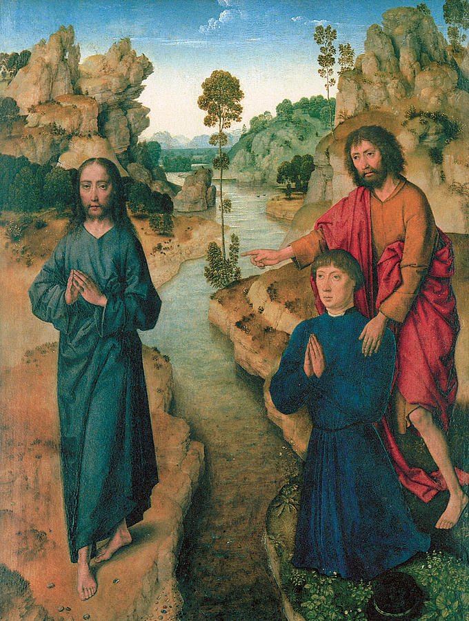 Christ and St John the Baptist Painting by Dieric Bouts - Fine Art America