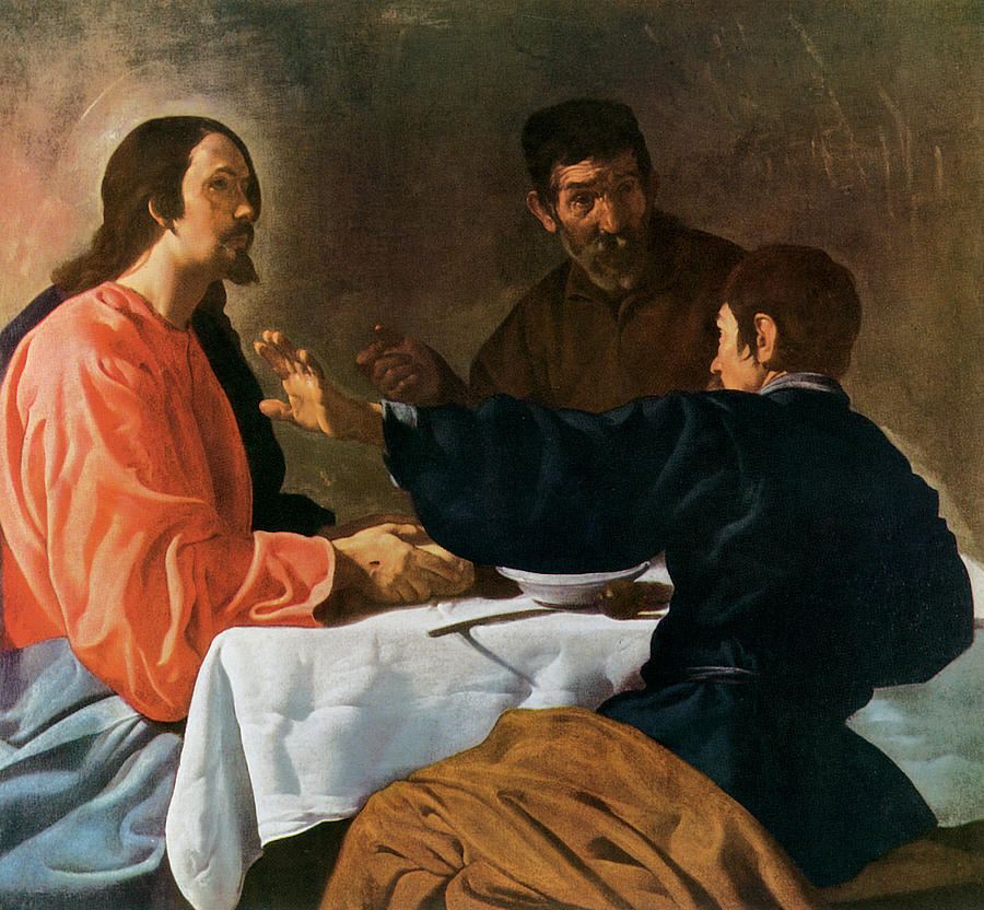 Jesus Christ Painting - Christ and the Pilgrims of Emmaus by Diego Velazquez