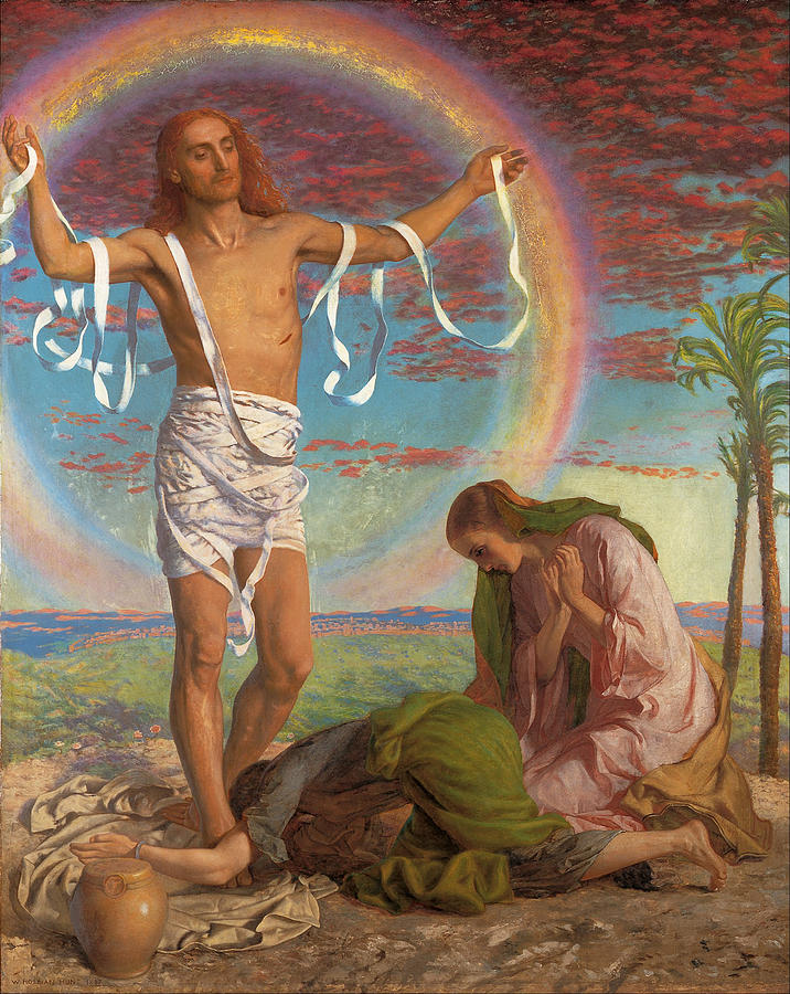 Christ and the two Marys Painting by William Holman Hunt