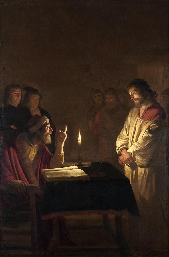 Christ before the High Priest Painting by Gerard van Honthorst - Fine ...