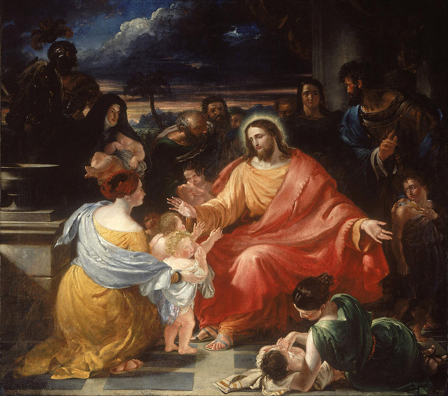 Christ Blessing the Little Children Painting by Benjamin Robert Haydon