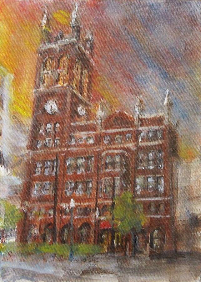 Architecture Painting - Christ Church Cathedral  by Josh Hertzenberg