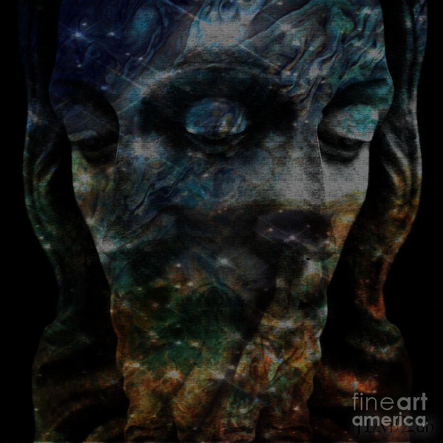 Sacred Digital Art - Christ Consciousness by Mynzah Osiris