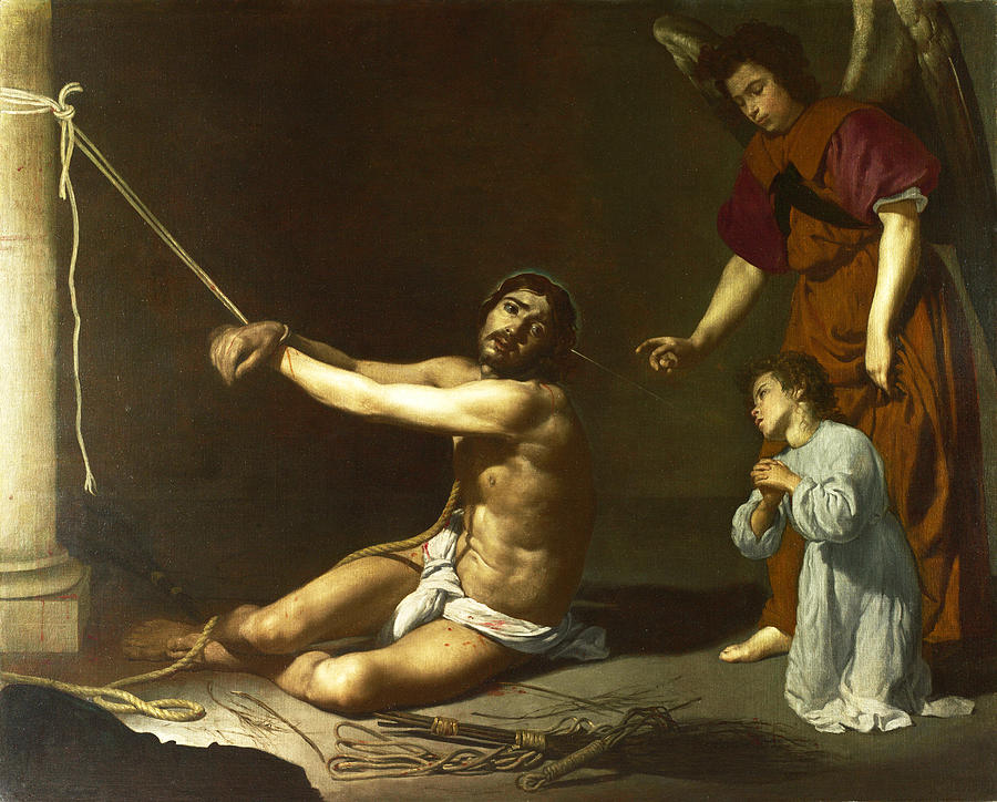 Christ contemplated by the Christian Soul Painting by Diego Velazquez
