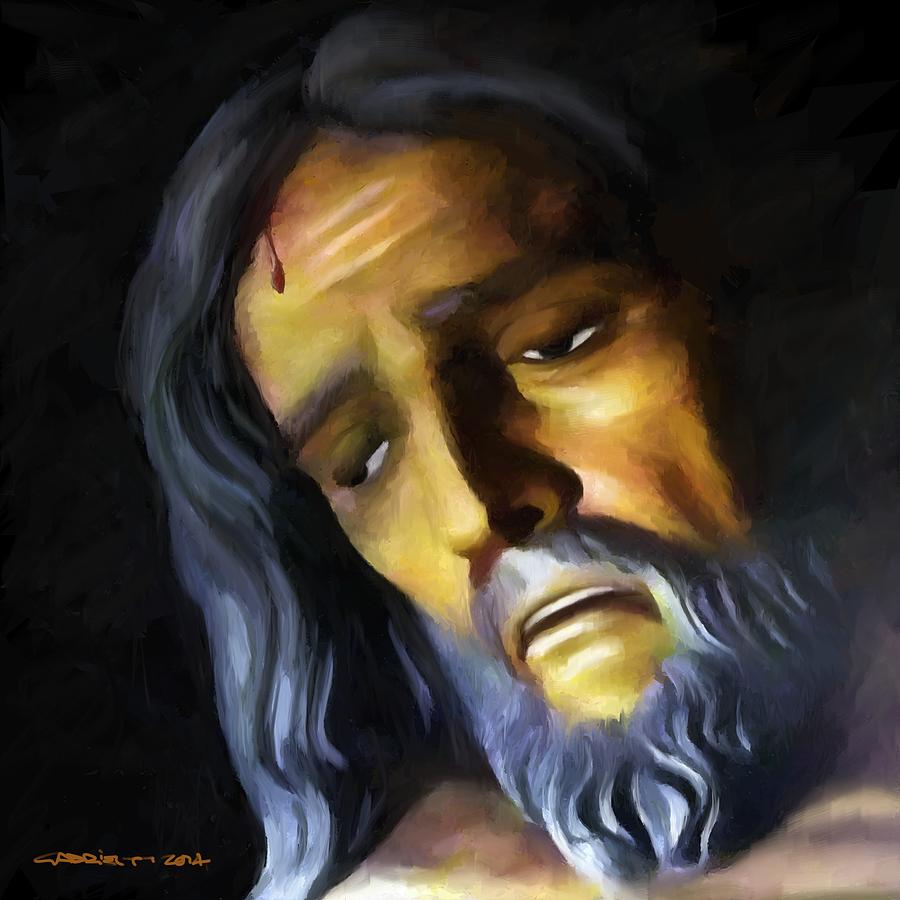 Christ Digital Art - Jesus Christ Crucified by Gabriel T Toro