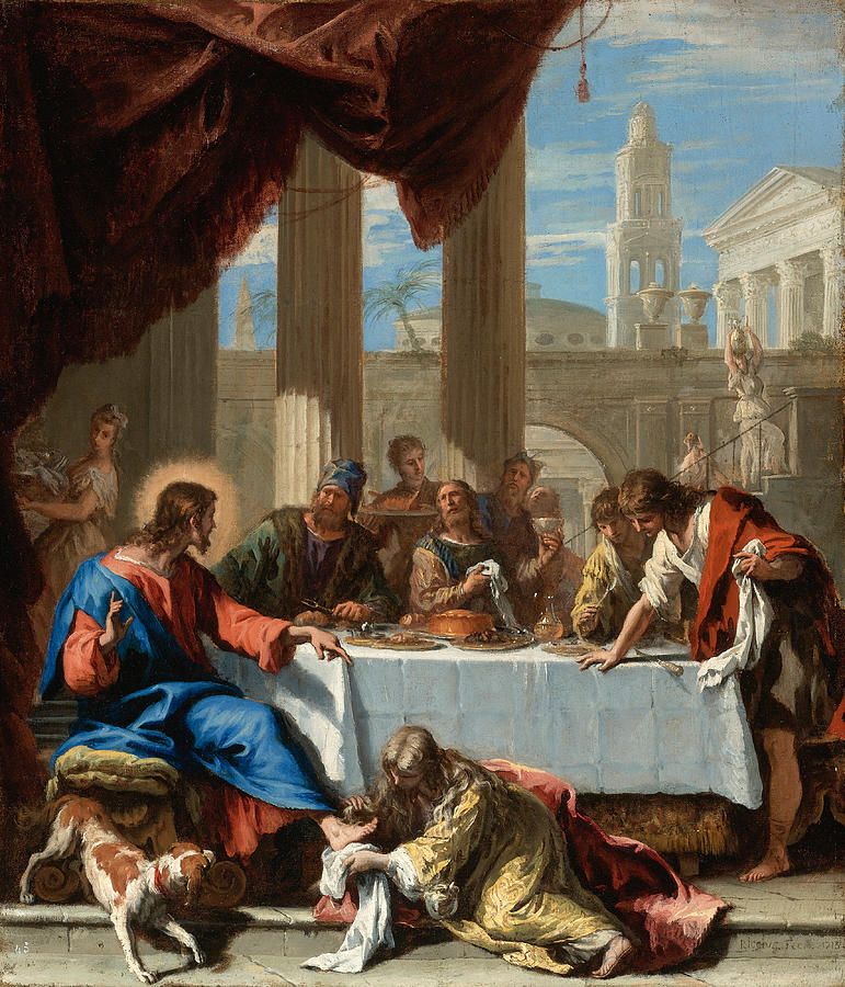 Christ In The House Of Simon Painting by Sebastiano Ricci