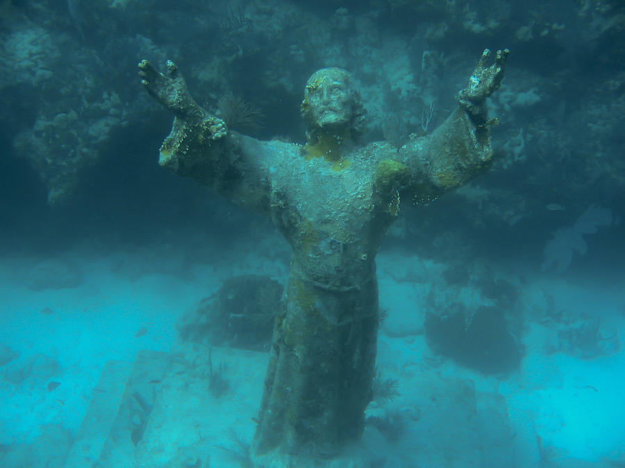 Christ of the Abyss Statue Photograph by Raymond Poynor - Fine Art America
