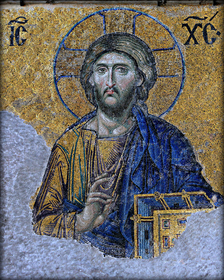 Turkey Photograph - Christ Pantocrator -- Hagia Sophia by Stephen Stookey