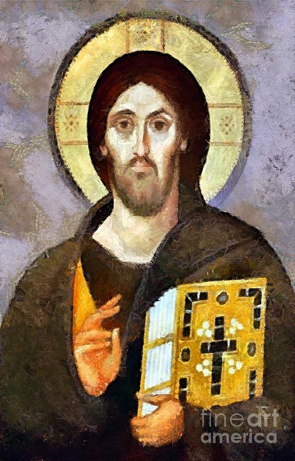 Christ Pantocrator Of Sinai Mixed Media