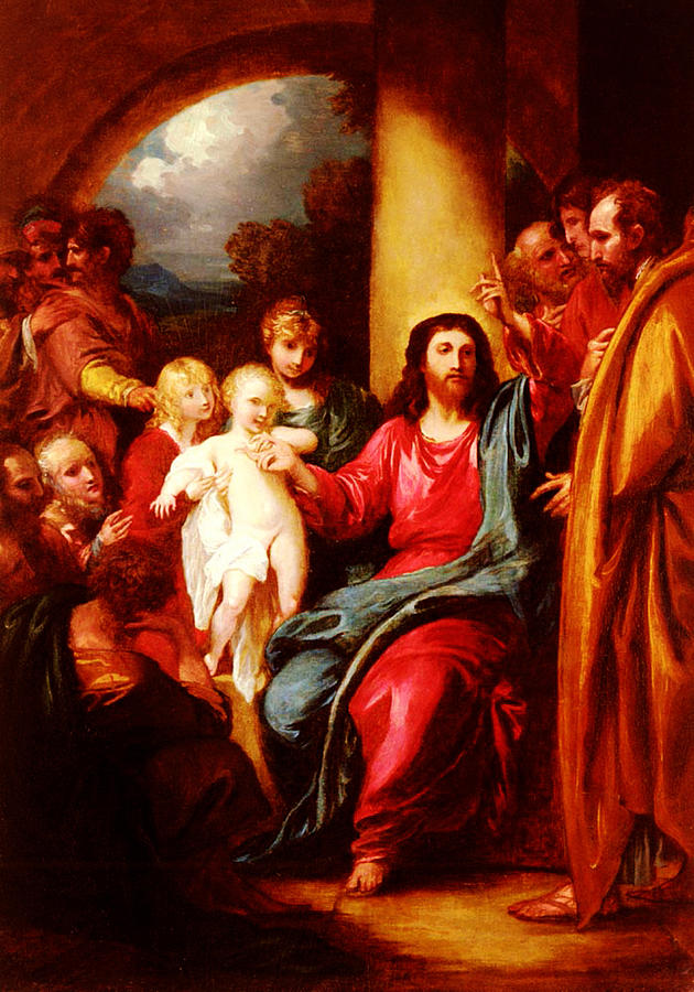 Christ Showing A Little Child As The Emblem Of Heaven 1790 Painting by MotionAge Designs