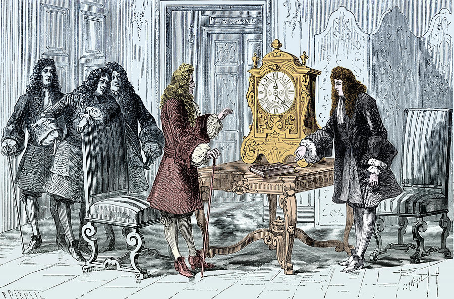 Christiaan Huygens, Pendulum Clock Photograph by Science Source