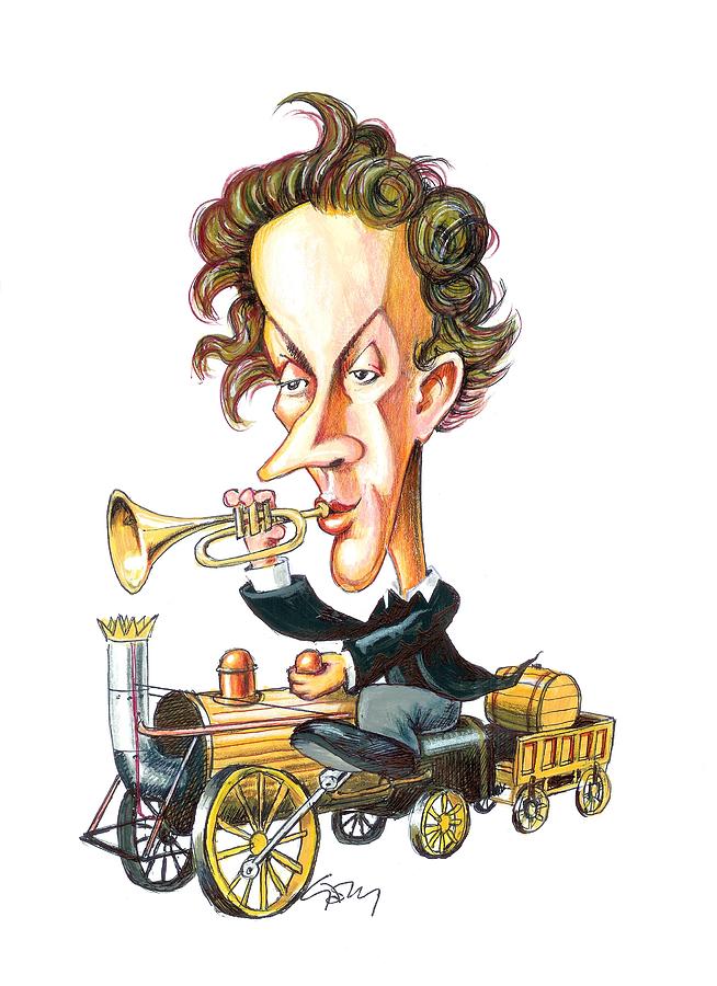 Portrait Photograph - Christian Doppler, caricature by Science Photo Library