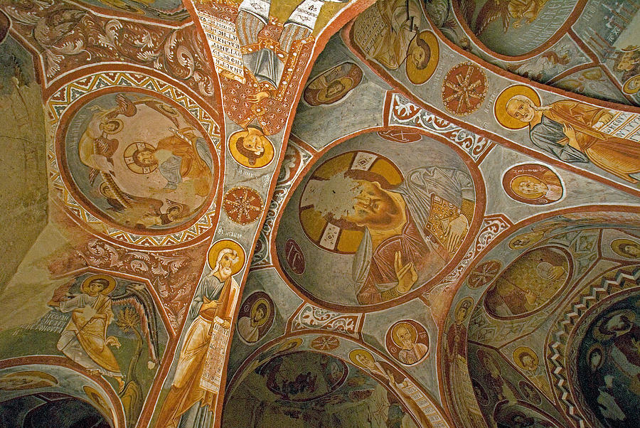 Christian fresco 1 Photograph by Dennis Cox