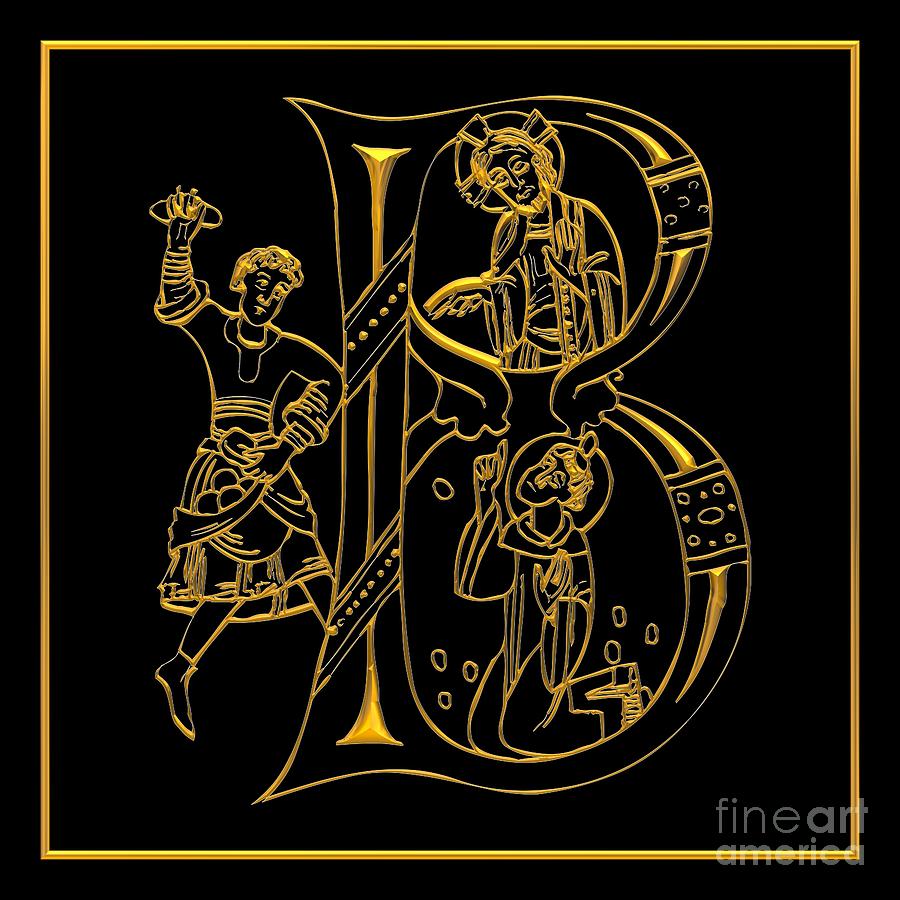 Christian Initial Letter B Digital Art By Rose Santuci-Sofranko