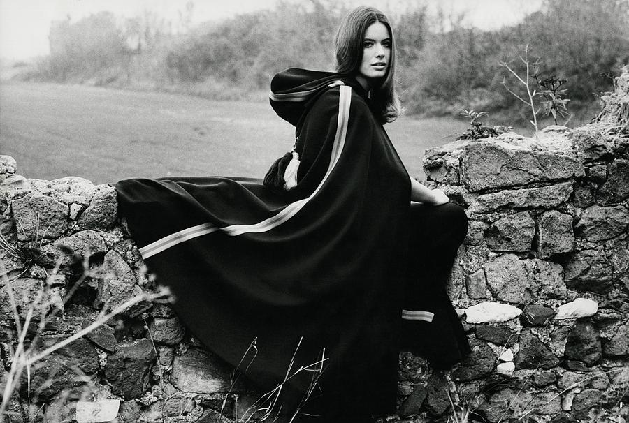 Christiana Bedogni Wearing An Avagolf Cape Photograph by Henry Clarke