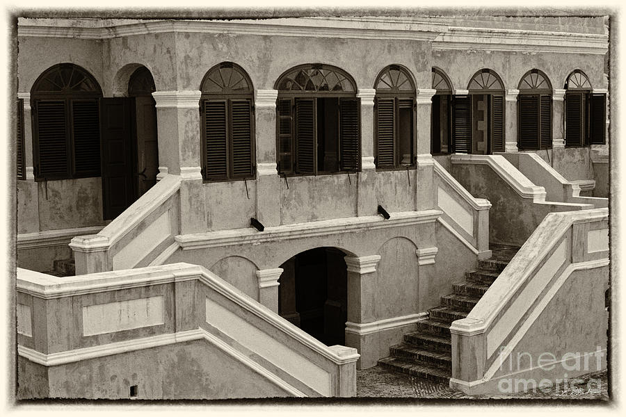 Christiansted National Historic Fort Sepia Photograph by Iris Richardson