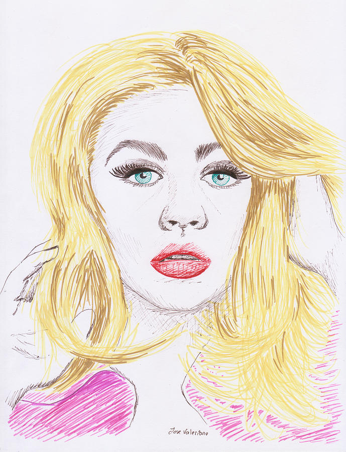 Christina Aguilera Sketch Drawing by Martin Valeriano