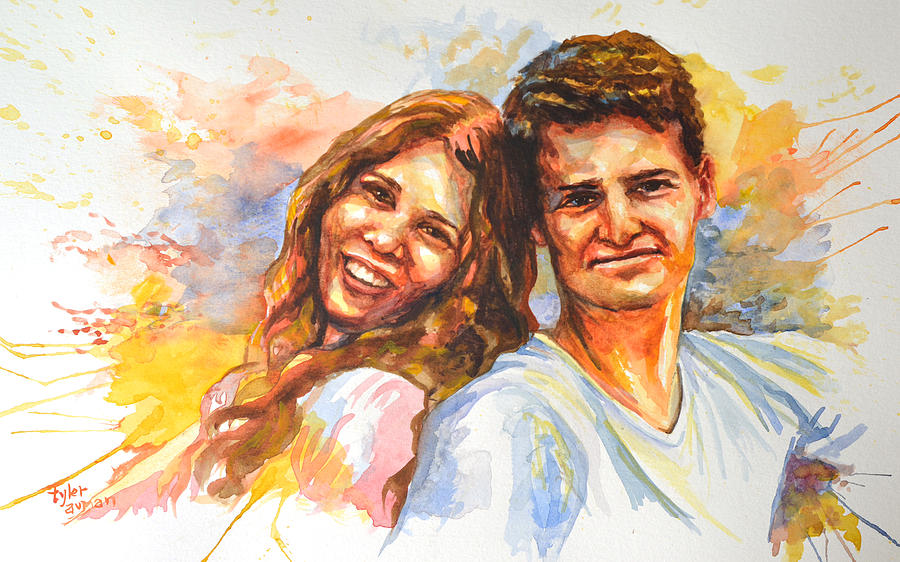 Portrait Painting - Christina and Steve by Tyler Auman