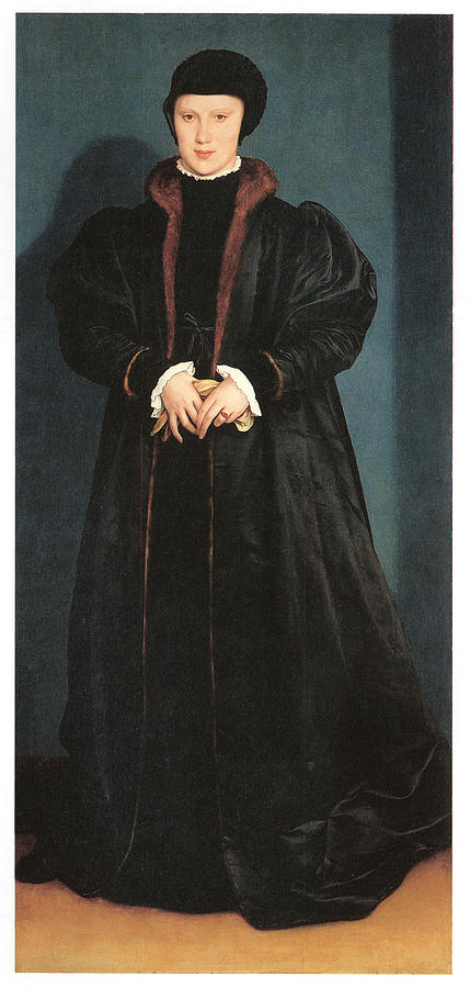 Portrait Painting - Christina of Denmark Duchess of Milan by Hans Holbein the Younger