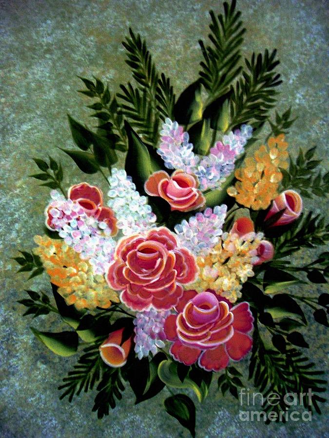 Christinas Bouquet Painting by Barbara A Griffin
