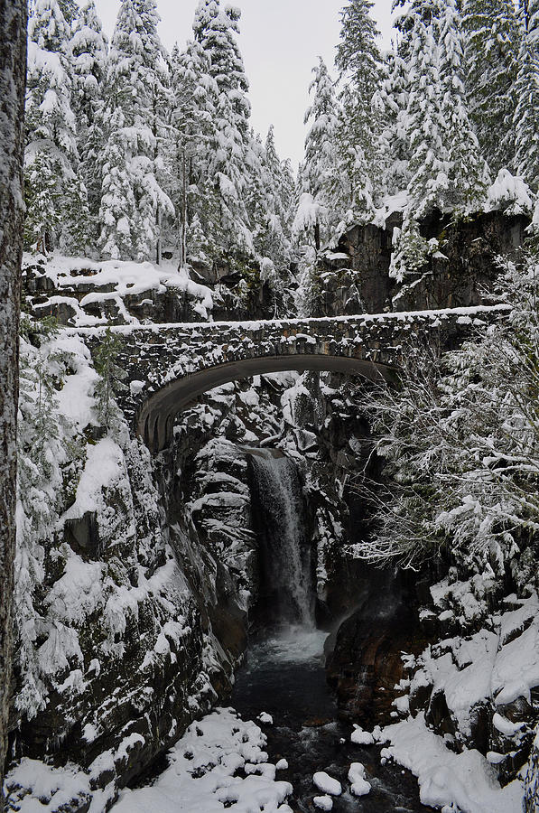 Winter Photograph - Christine Falls in the Winter by Tikvahs Hope