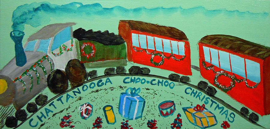 Christmas 006 'A Choo Choo Christmas' Painting by Gregory Otvos - Fine ...