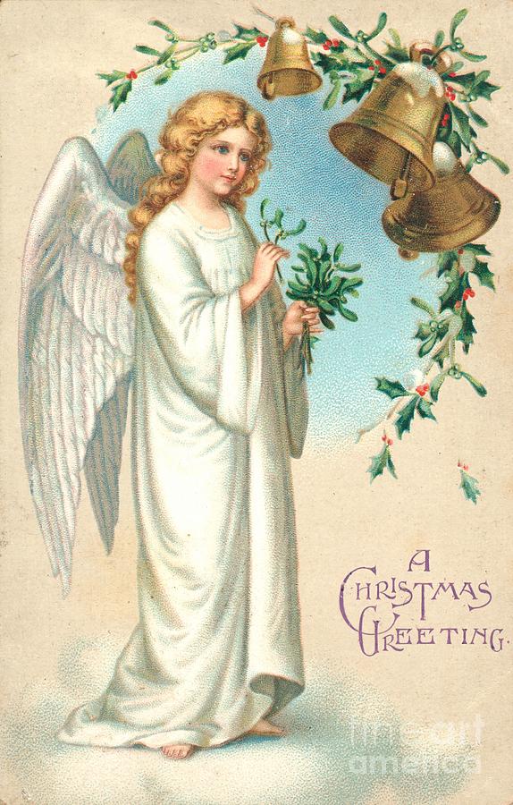 Christmas Painting - Christmas Angel by English School