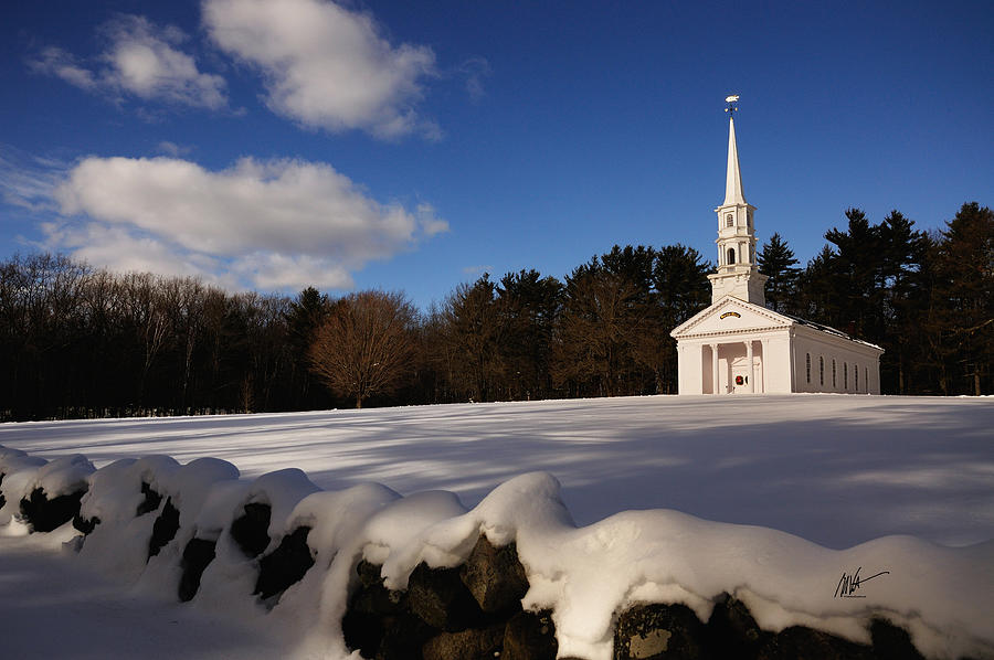 Christmas at Martha Mary Chapel - Greeting Card Photograph by Mark Valentine