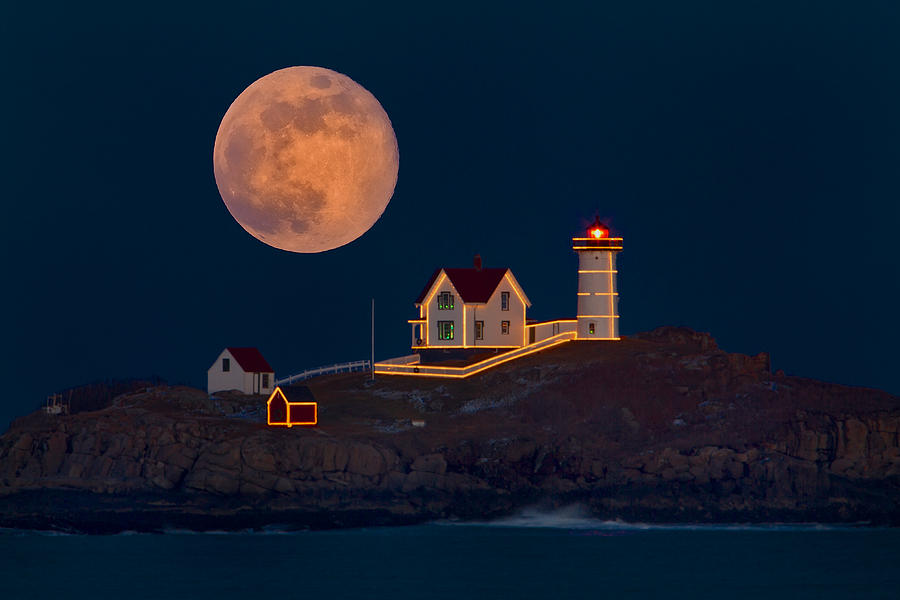 Christmas at Nubble Photograph by Dale J Martin