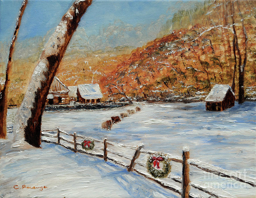 Christmas at the Cuttalossa Painting by Paint Box Studio