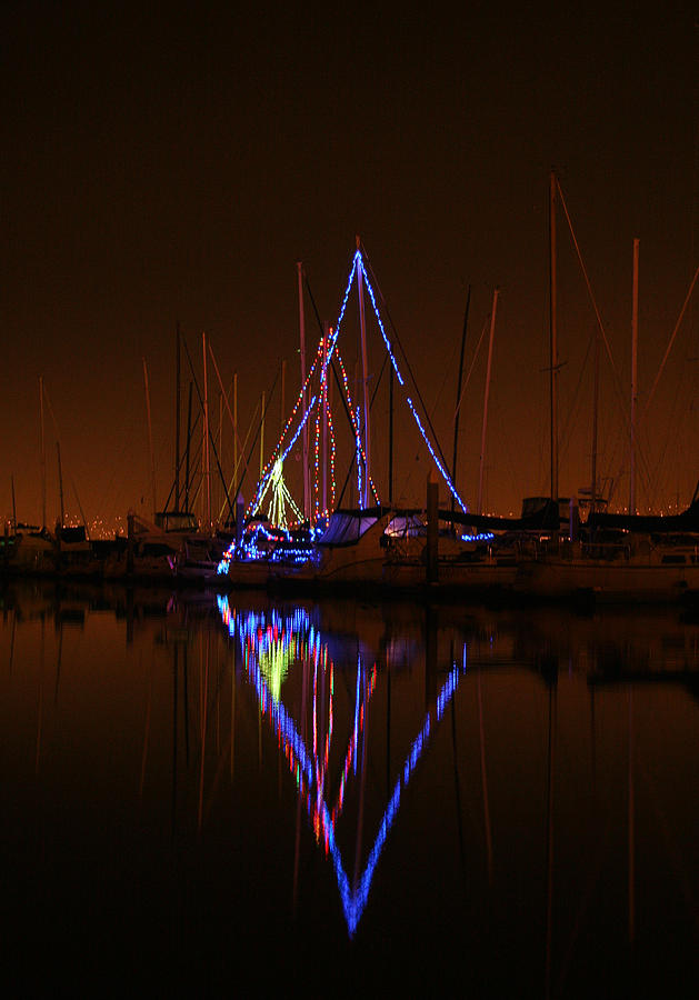 Christmas At The Marina Photograph by Robert Woodward